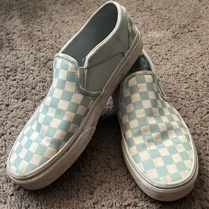 Checkerboard baby/light blue Asher Vans